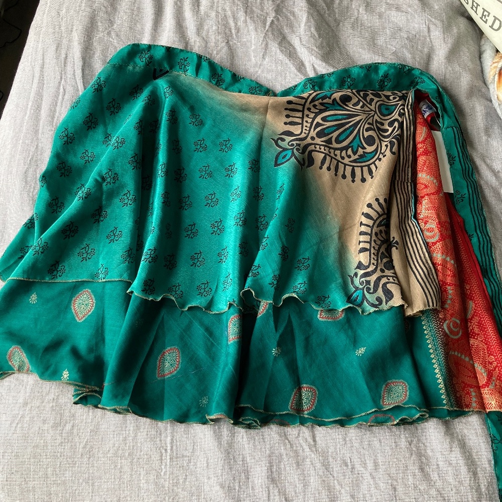 Sari wrap skirt